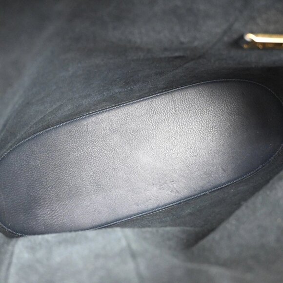 LOEWE Logo Anagram Shoulder Hand Tote Bag Leather Navy Blue GHW Spain - Picture 16 of 16